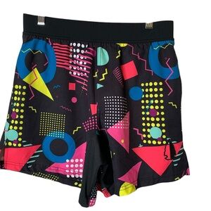 Tachuntfish THF Athletic Shorts 90’s Retro Size Small Colorful Beach Swim